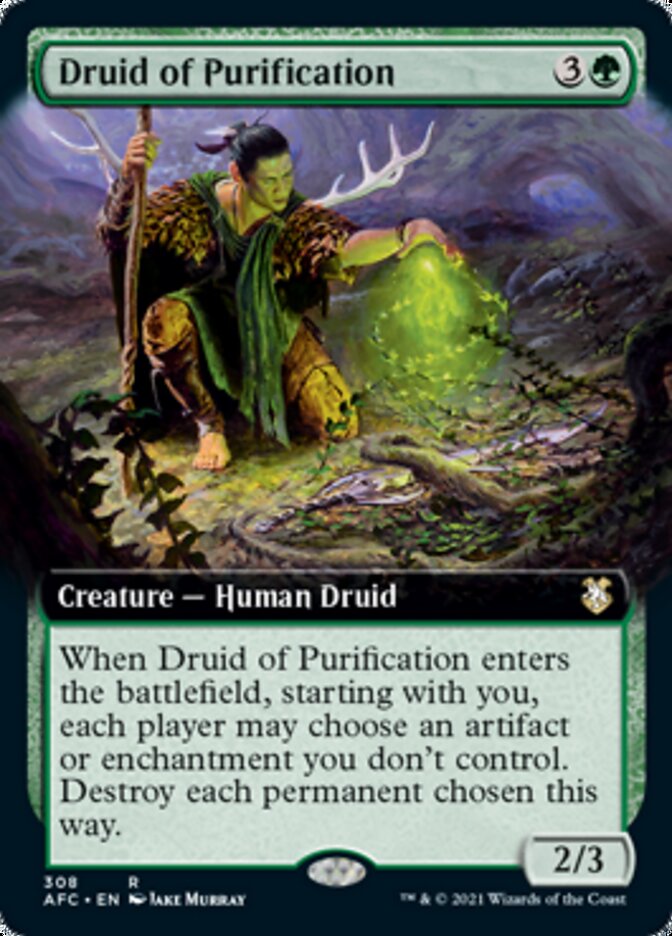 Druid of Purification (Extended Art) [Dungeons & Dragons: Adventures in the Forgotten Realms Commander] | Galaxy Games LLC