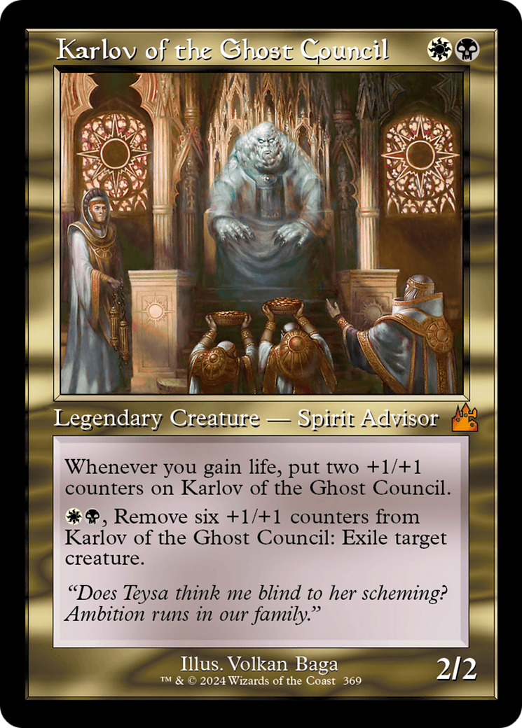 Karlov of the Ghost Council (Retro Frame) [Ravnica Remastered] | Galaxy Games LLC