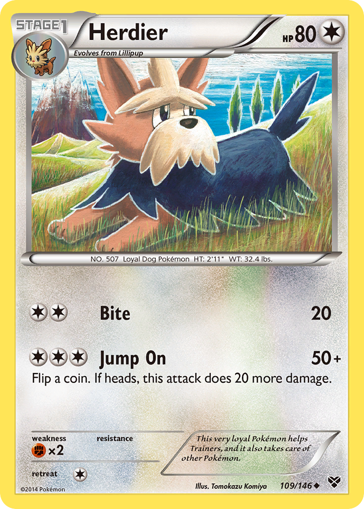 Herdier (109/146) [XY: Base Set] | Galaxy Games LLC