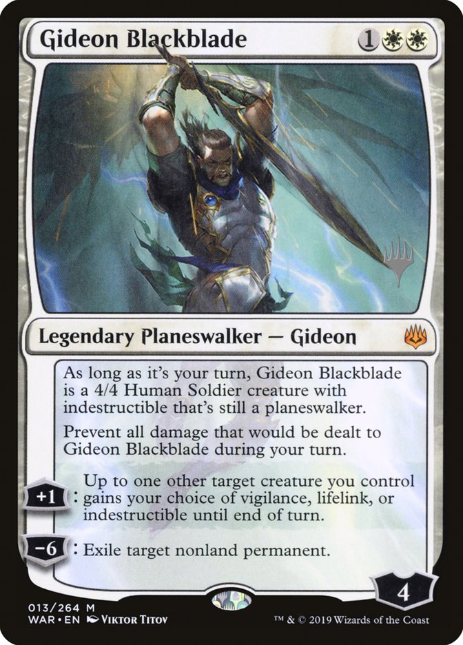 Gideon Blackblade (Promo Pack) [War of the Spark Promos] | Galaxy Games LLC