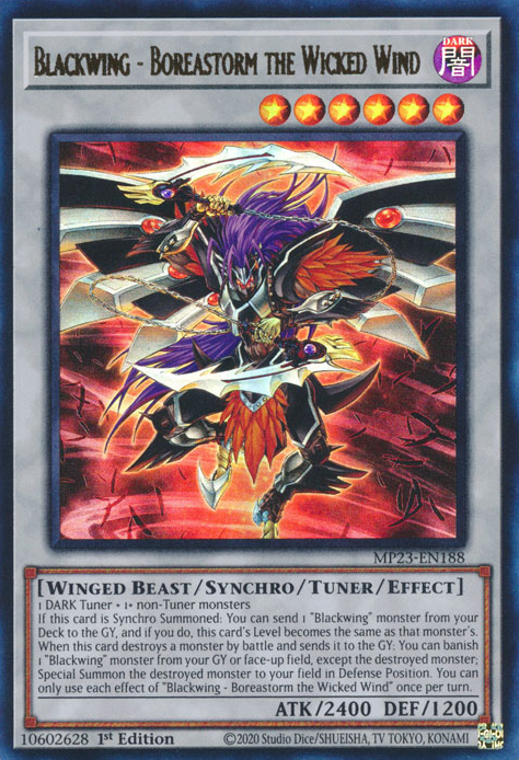 Blackwing - Boreastorm the Wicked Wind [MP23-EN188] Ultra Rare | Galaxy Games LLC