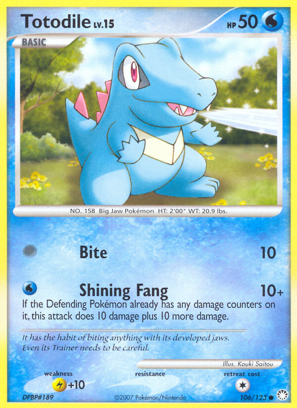 Totodile (106/123) [Diamond & Pearl: Mysterious Treasures] | Galaxy Games LLC