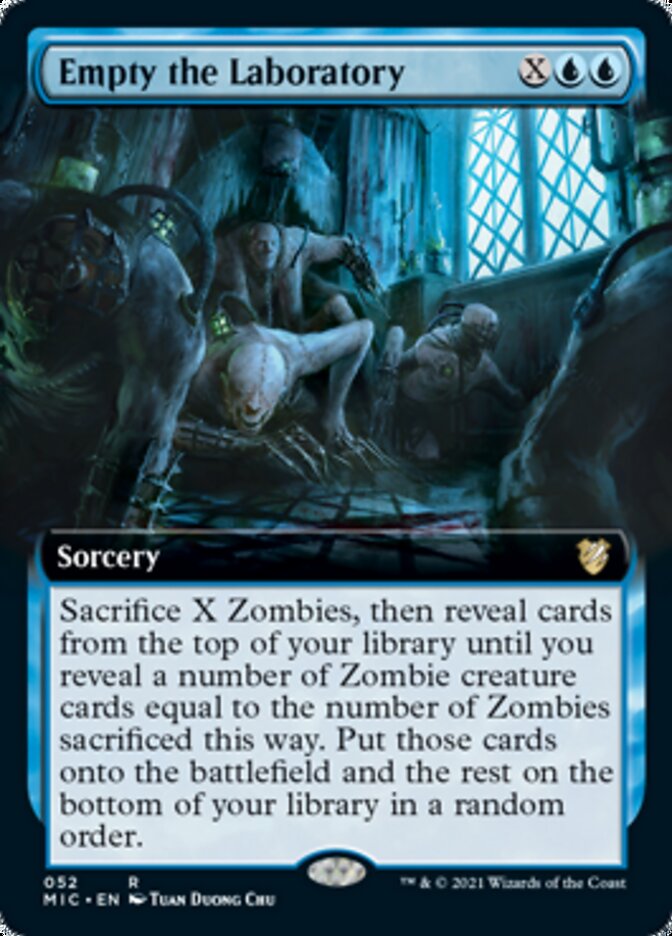 Empty the Laboratory (Extended Art) [Innistrad: Midnight Hunt Commander] | Galaxy Games LLC