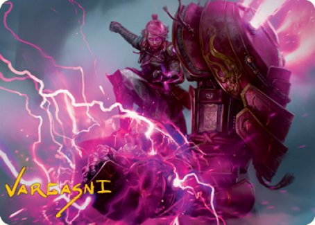 Voltage Surge Art Card (Gold-Stamped Signature) [Kamigawa: Neon Dynasty Art Series] | Galaxy Games LLC