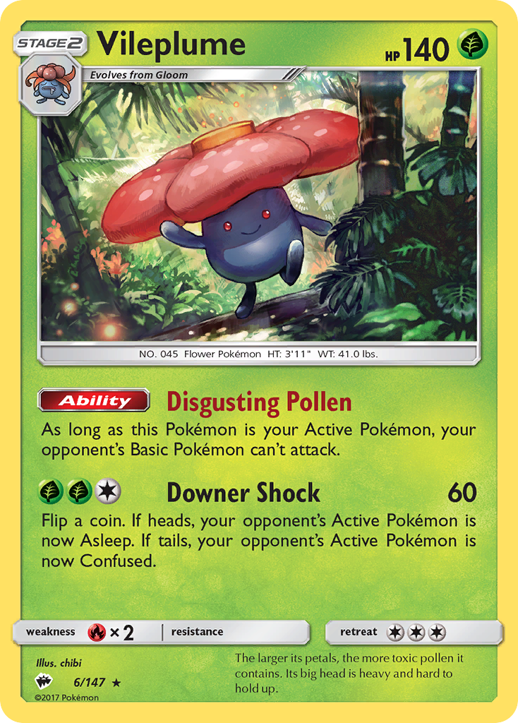 Vileplume (6/147) [Sun & Moon: Burning Shadows] | Galaxy Games LLC