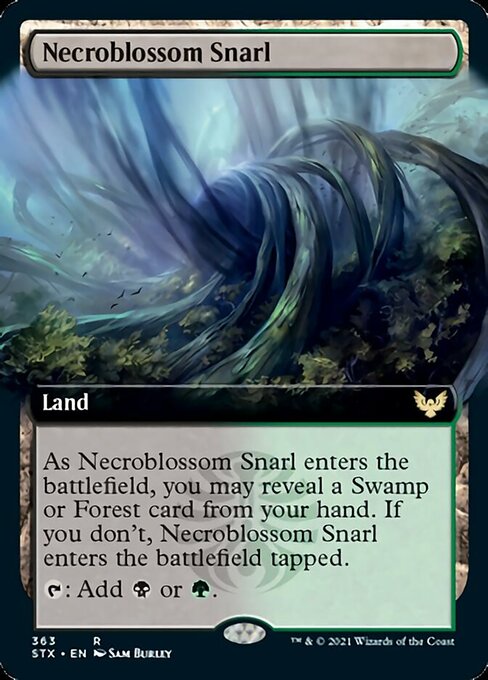 Necroblossom Snarl (Extended Art) [Strixhaven: School of Mages] | Galaxy Games LLC