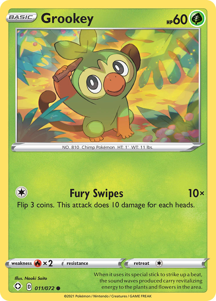 Grookey (011/072) [Sword & Shield: Shining Fates] | Galaxy Games LLC