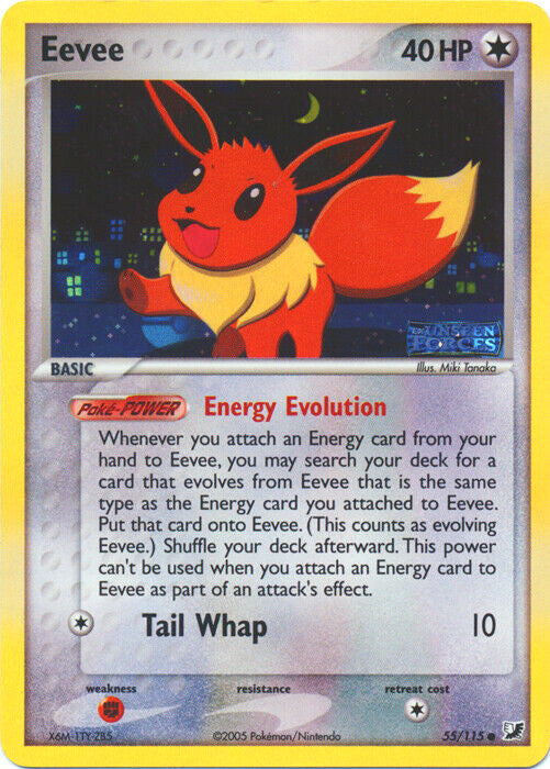 Eevee (55/115) (Stamped) [EX: Unseen Forces] | Galaxy Games LLC