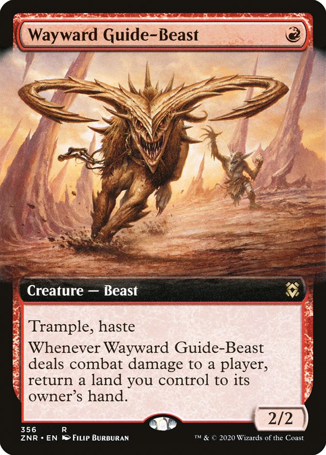 Wayward Guide-Beast (Extended Art) [Zendikar Rising] | Galaxy Games LLC