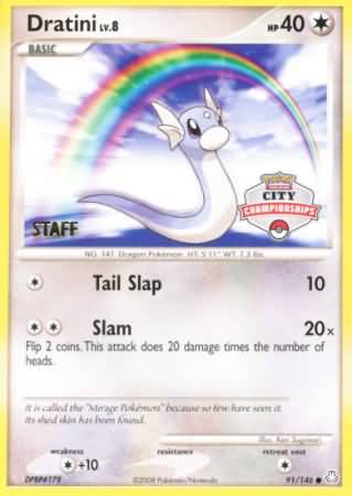 Dratini (91/146) (City Championship Promo Staff) [Diamond & Pearl: Legends Awakened] | Galaxy Games LLC