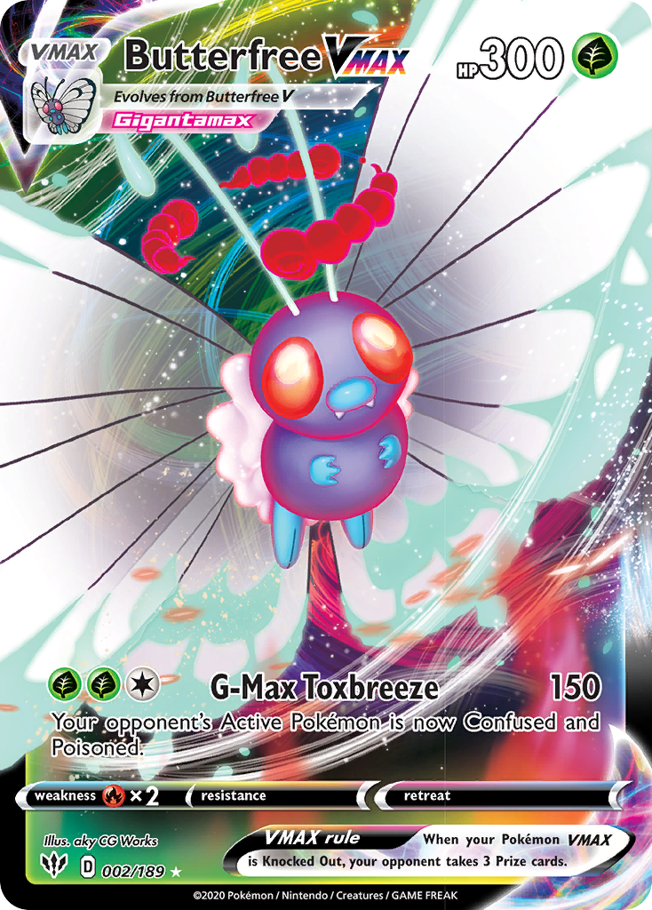 Butterfree VMAX (002/189) [Sword & Shield: Darkness Ablaze] | Galaxy Games LLC