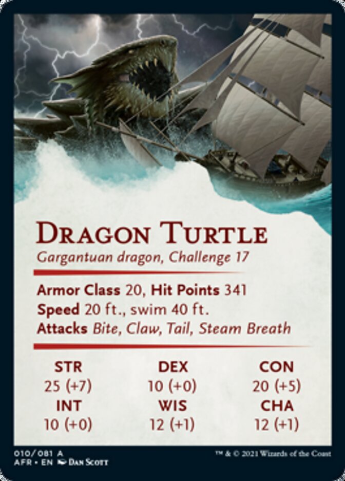 Dragon Turtle Art Card [Dungeons & Dragons: Adventures in the Forgotten Realms Art Series] | Galaxy Games LLC