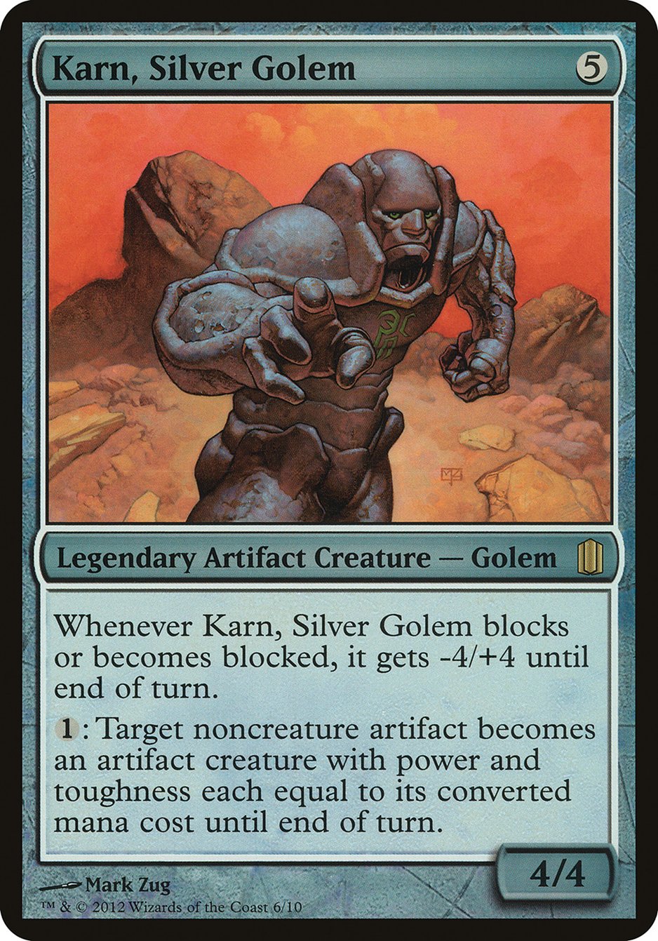 Karn, Silver Golem (Oversized) [Commander's Arsenal Oversized] | Galaxy Games LLC