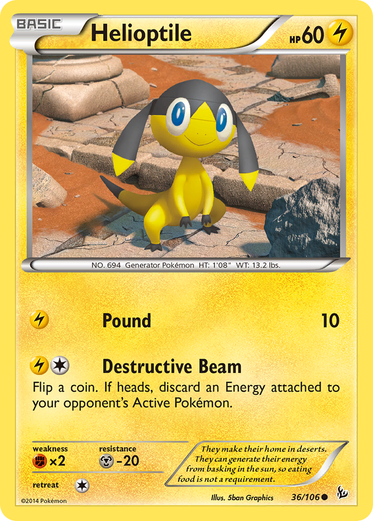 Helioptile (36/106) [XY: Flashfire] | Galaxy Games LLC