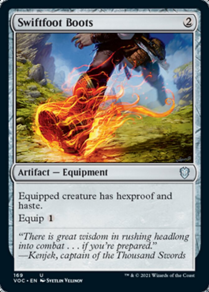 Swiftfoot Boots [Innistrad: Crimson Vow Commander] | Galaxy Games LLC