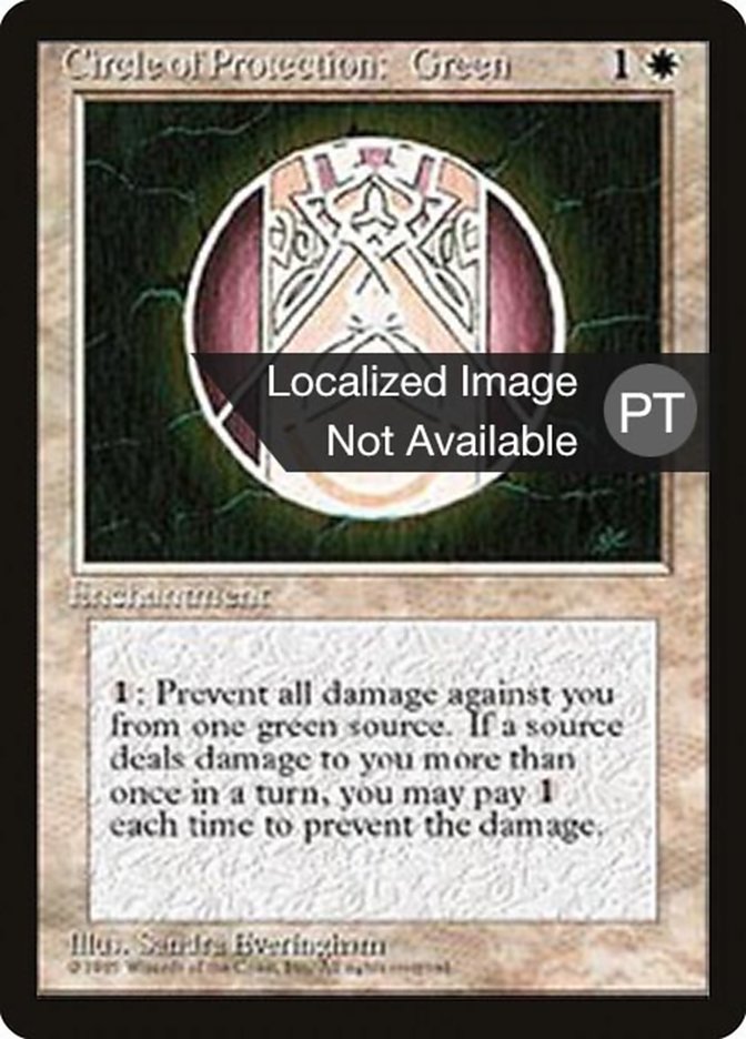 Circle of Protection: Green [Fourth Edition (Foreign Black Border)] | Galaxy Games LLC