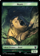 Beast // Treefolk Double Sided Token [The Lord of the Rings: Tales of Middle-Earth Commander Tokens] | Galaxy Games LLC