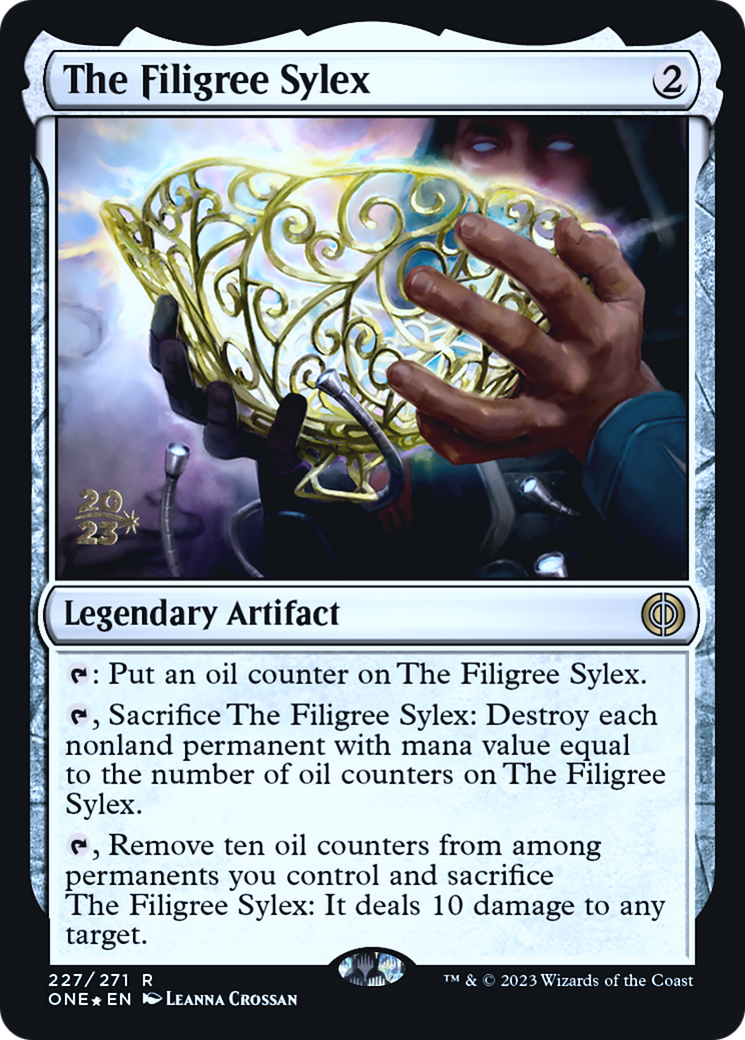 The Filigree Sylex [Phyrexia: All Will Be One Prerelease Promos] | Galaxy Games LLC