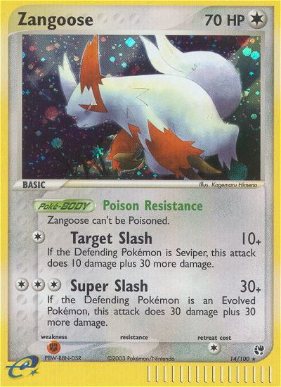 Zangoose (14/100) [EX: Sandstorm] | Galaxy Games LLC