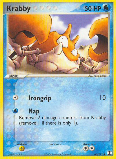 Krabby (66/112) [EX: FireRed & LeafGreen] | Galaxy Games LLC