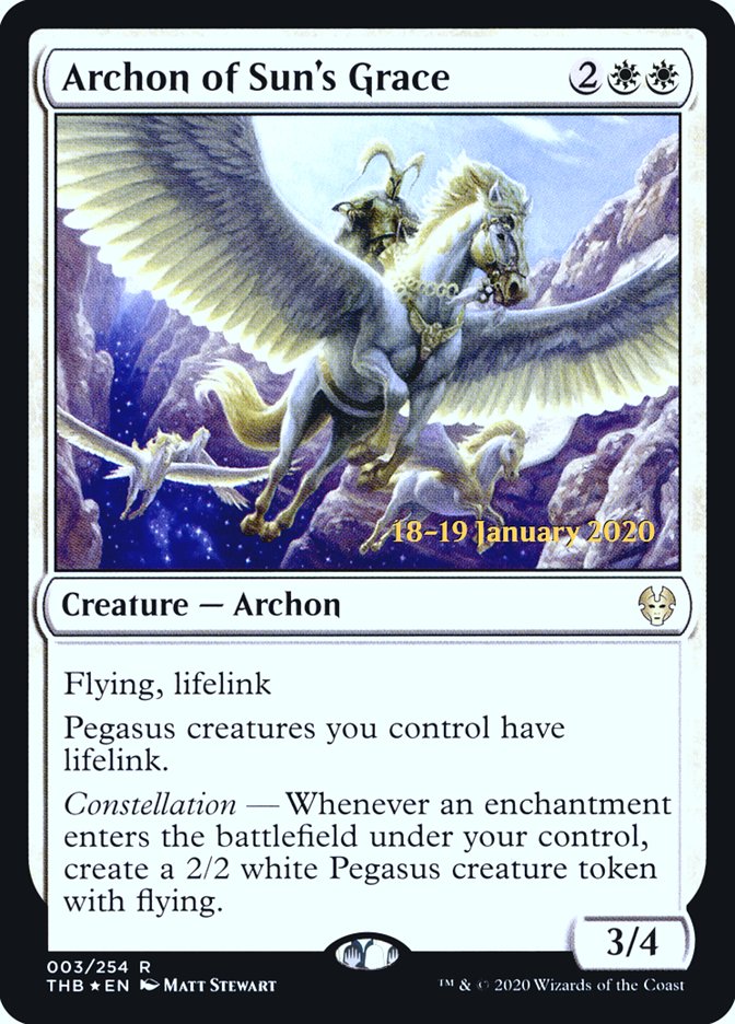 Archon of Sun's Grace [Theros Beyond Death Prerelease Promos] | Galaxy Games LLC
