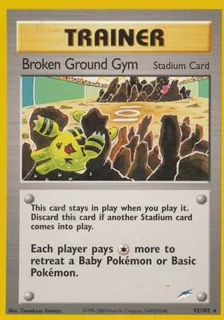 Broken Ground Gym (92/105) [Neo Destiny Unlimited] | Galaxy Games LLC