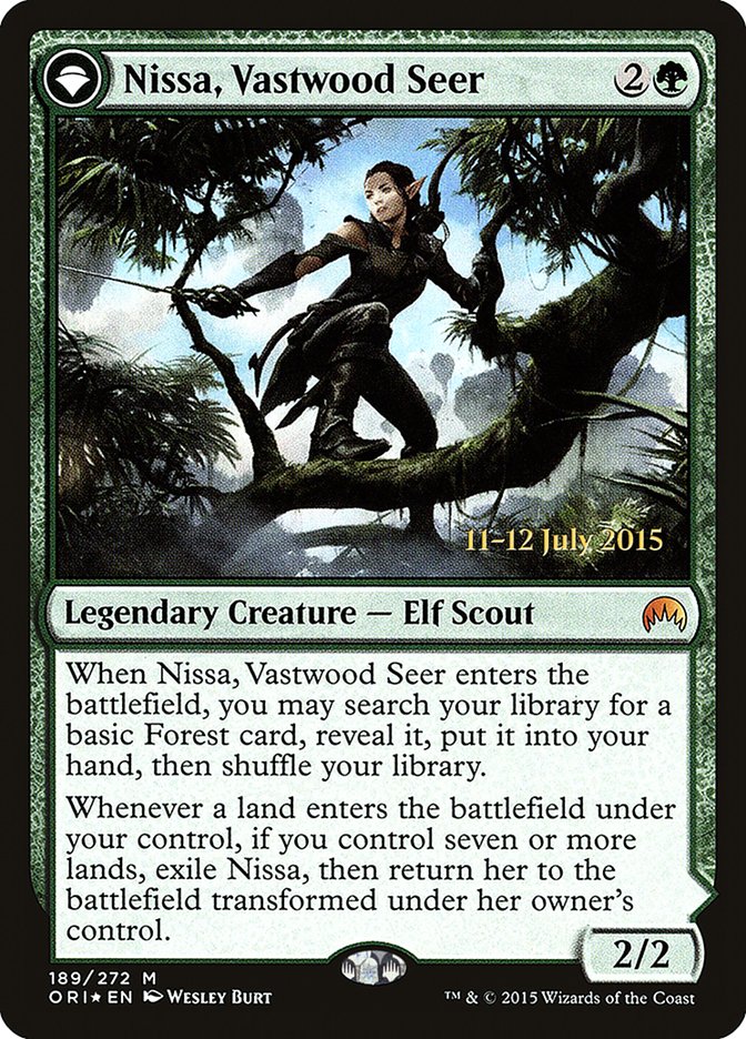 Nissa, Vastwood Seer // Nissa, Sage Animist [Magic Origins Prerelease Promos] | Galaxy Games LLC