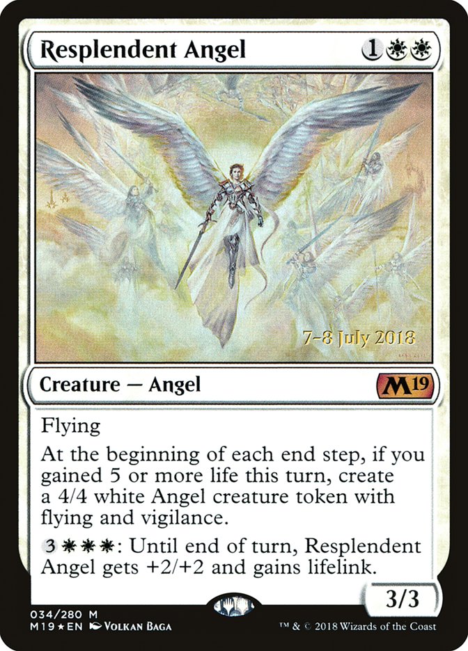 Resplendent Angel [Core Set 2019 Prerelease Promos] | Galaxy Games LLC