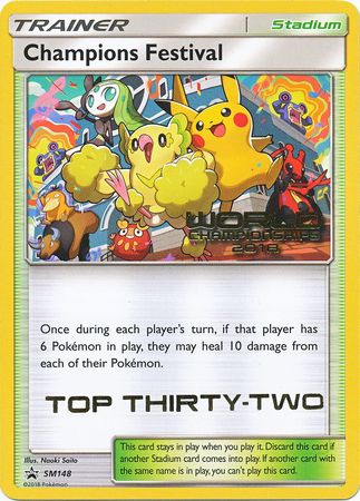 Champions Festival (SM148) (2018 Top Thirty Two) [Sun & Moon: Black Star Promos] | Galaxy Games LLC