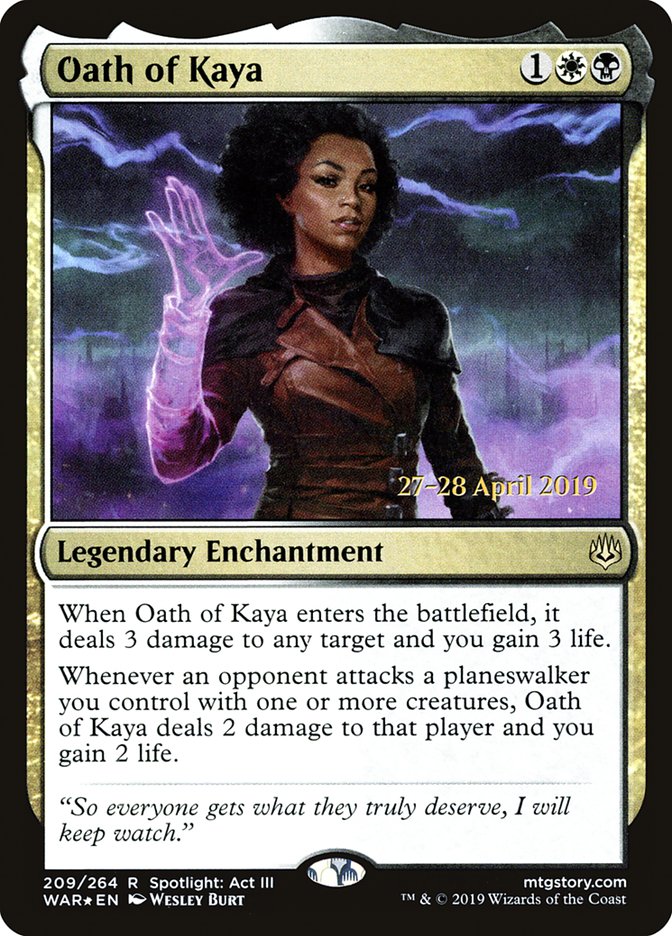 Oath of Kaya [War of the Spark Prerelease Promos] | Galaxy Games LLC