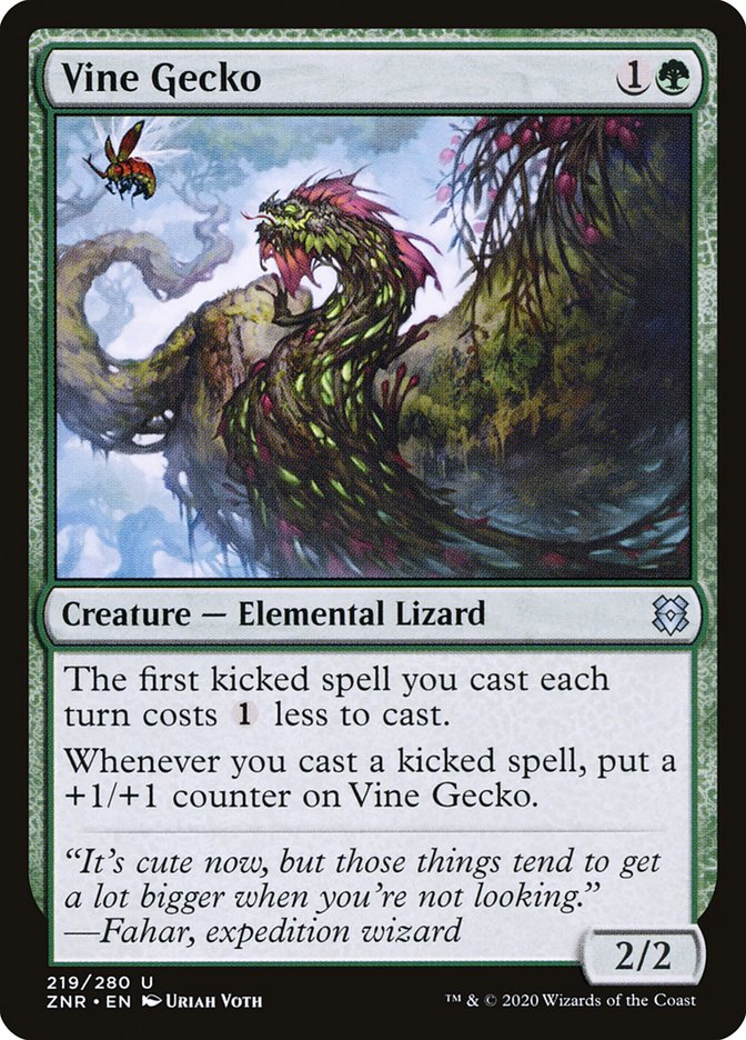 Vine Gecko [Zendikar Rising] | Galaxy Games LLC