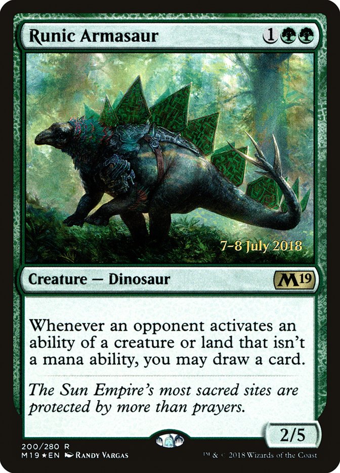 Runic Armasaur [Core Set 2019 Prerelease Promos] | Galaxy Games LLC