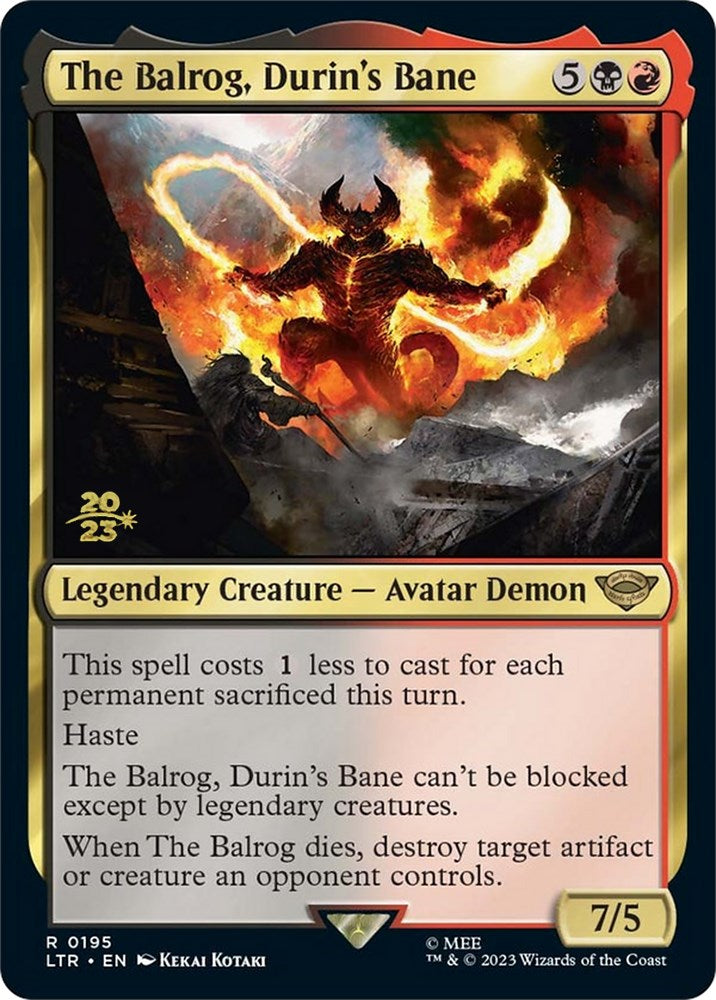 The Balrog, Durin's Bane [The Lord of the Rings: Tales of Middle-Earth Prerelease Promos] | Galaxy Games LLC