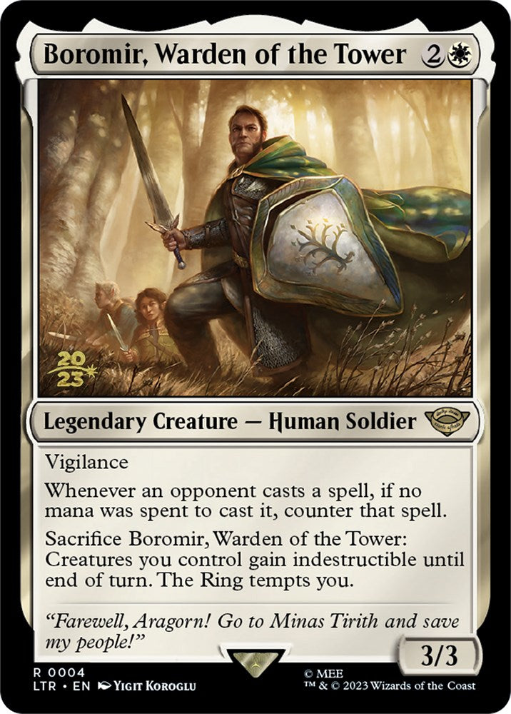 Boromir, Warden of the Tower [The Lord of the Rings: Tales of Middle-Earth Prerelease Promos] | Galaxy Games LLC
