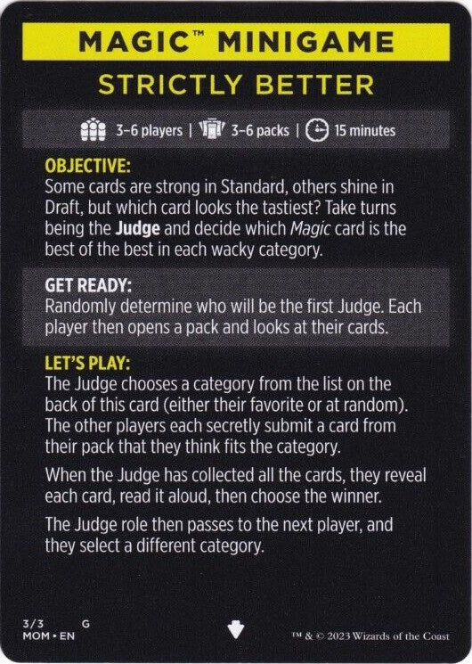 Strictly Better (Magic Minigame) [March of the Machine Minigame] | Galaxy Games LLC
