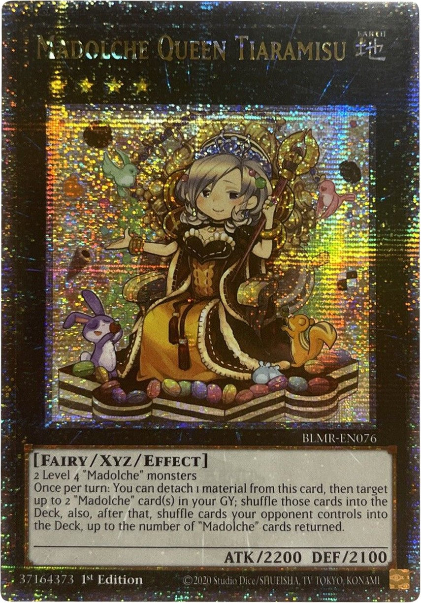 Madolche Queen Tiaramisu [BLMR-EN076] Quarter Century Secret Rare | Galaxy Games LLC