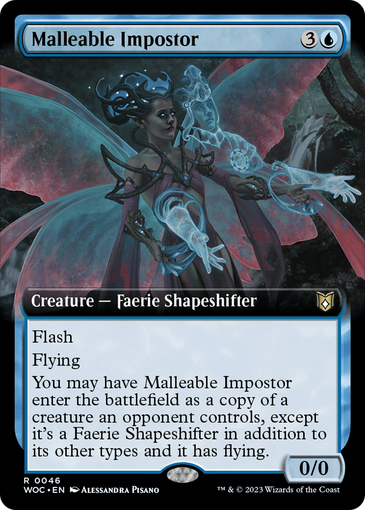 Malleable Impostor (Extended Art) [Wilds of Eldraine Commander] | Galaxy Games LLC