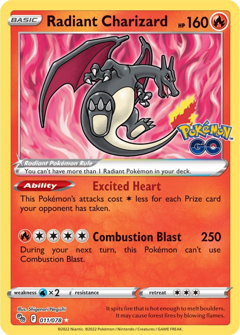 Radiant Charizard (011/078) [Pokémon GO] | Galaxy Games LLC
