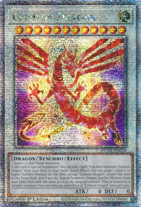 Crimson Dragon [DUNE-EN038] Quarter Century Secret Rare | Galaxy Games LLC