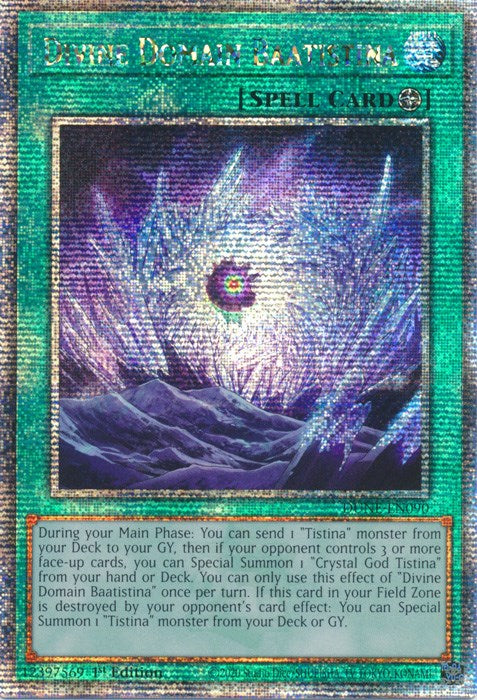 Divine Domain Baatistina [DUNE-EN090] Quarter Century Secret Rare | Galaxy Games LLC