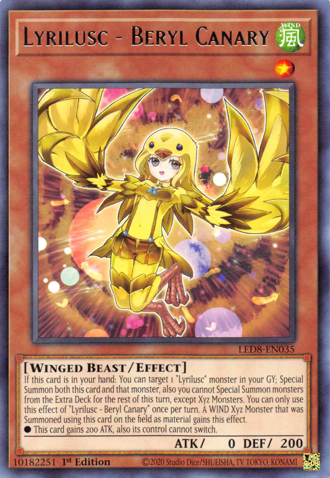 Lyrilusc - Beryl Canary [LED8-EN035] Rare | Galaxy Games LLC