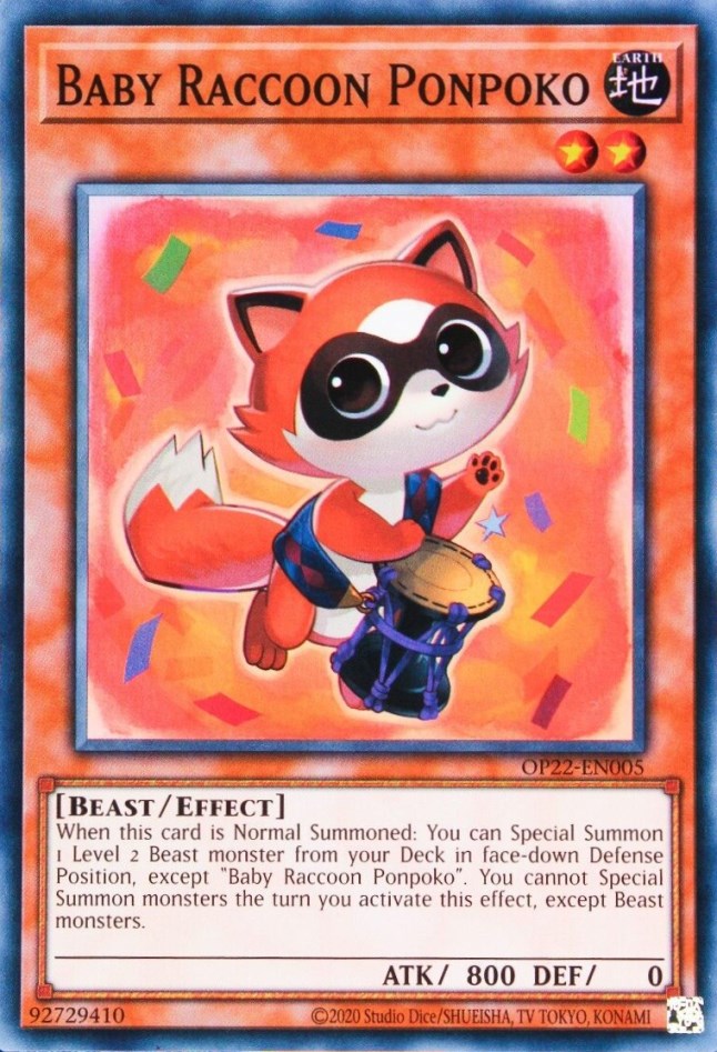 Baby Raccoon Ponpoko [OP22-EN005] Super Rare | Galaxy Games LLC