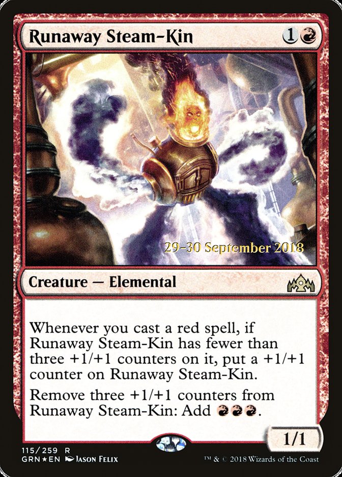 Runaway Steam-Kin [Guilds of Ravnica Prerelease Promos] | Galaxy Games LLC