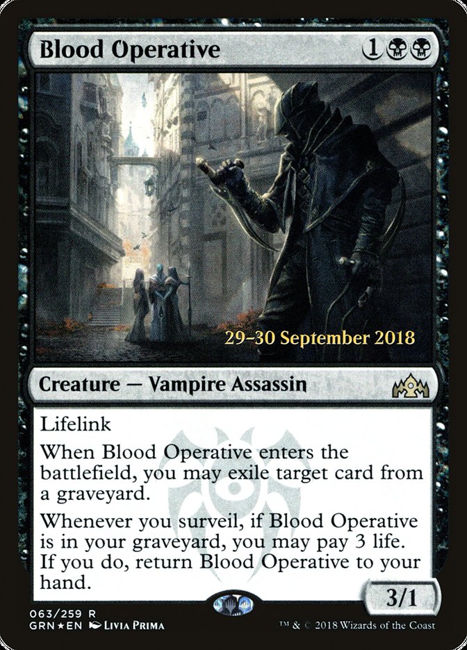 Blood Operative [Guilds of Ravnica Prerelease Promos] | Galaxy Games LLC
