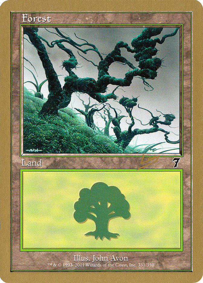 Forest (rl331) (Raphael Levy) [World Championship Decks 2002] | Galaxy Games LLC