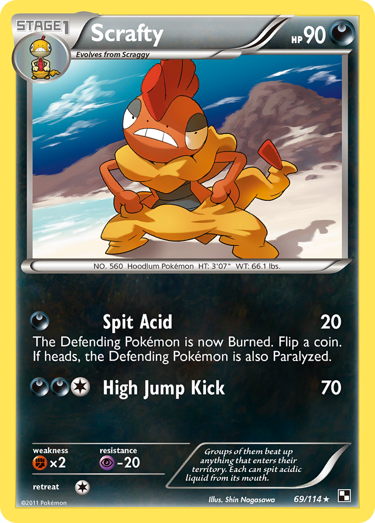 Scrafty (69/114) [Black & White: Base Set] | Galaxy Games LLC