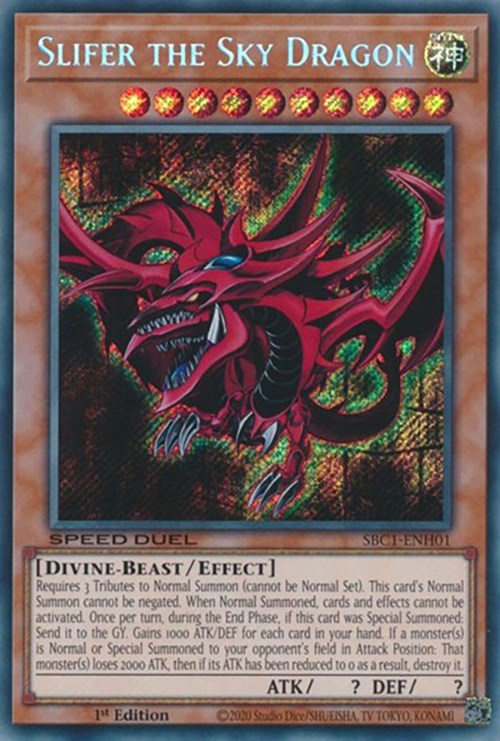 Slifer the Sky Dragon [SBC1-ENH01] Secret Rare | Galaxy Games LLC