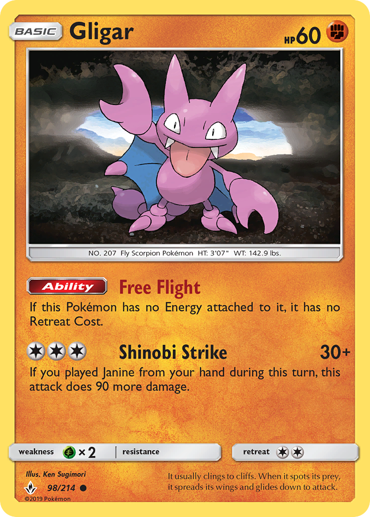 Gligar (98/214) [Sun & Moon: Unbroken Bonds] | Galaxy Games LLC