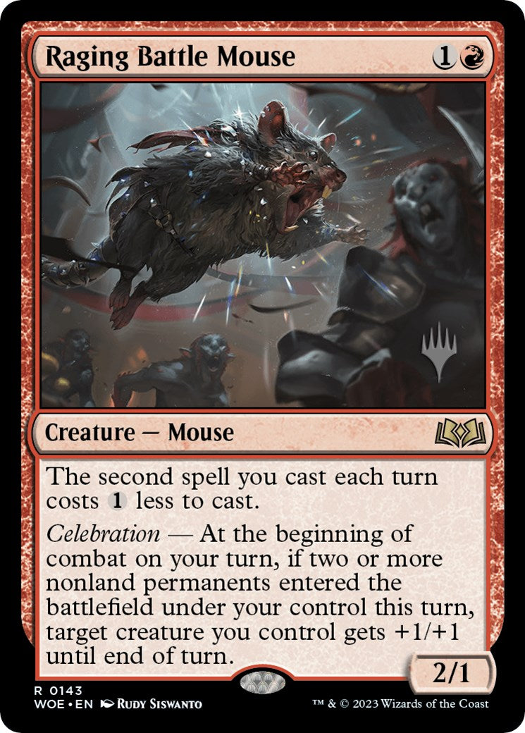 Raging Battle Mouse (Promo Pack) [Wilds of Eldraine Promos] | Galaxy Games LLC