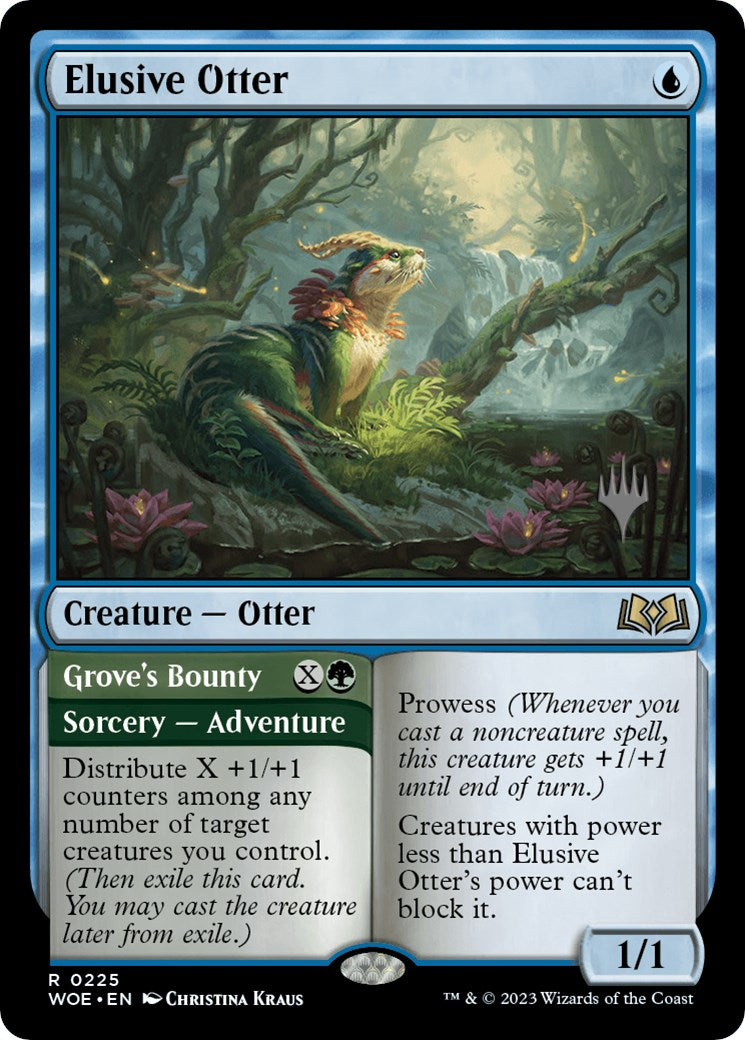 Elusive Otter // Grove's Bounty (Promo Pack) [Wilds of Eldraine Promos] | Galaxy Games LLC